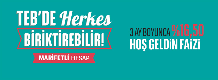 Yok böyle bir oran %16 CEPTETEB Vadeli Hesap Faiz Oranları