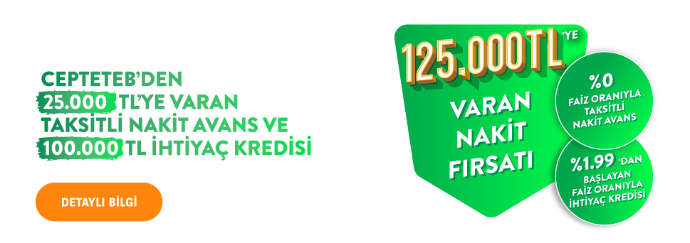 125.000 TL'ye Varan Nakit Fırsatı!