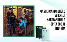 Mastercard Logolu TEB Kredi Kartlarınızla HOP'ta 200 TL İndirim