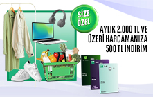 TEB'den Size Özel 2000 TL ve üzeri harcamanıza toplam 500 TL İndirim!