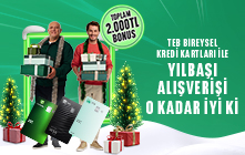 TEB'den Yeni Yıla Özel Giyim, Aksesuar, Kozmetik, Ayakkabı ve Market Alışverişlerinize Toplam 2.000 TL Bonus!