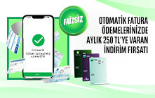 Otomatik Fatura Ödeme Talimatlarınıza %20 İndirim