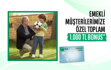 TEB'den Emekli Müşterilerine Özel 2000 TL ve üzeri harcamanıza toplam 1000 TL Bonus!