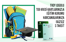 TROY Logolu TEB Kredi Kartlarınızla Eğitim Kurumları Harcamalarınıza Faizsiz 5 Taksit!