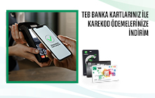 TEB Bireysel Banka Kartlarınızla Karekod Harcamalarınıza Özel 250 TL'ye Varan İndirim!
