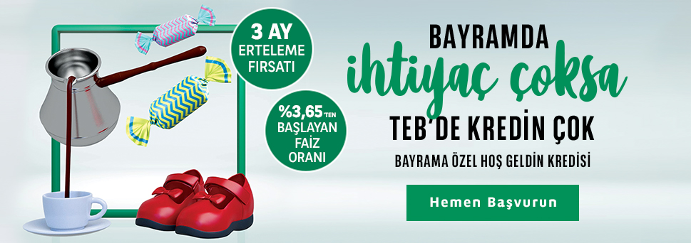Kurban Bayramı'na Özel Bayram Krediniz TEB'de