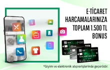 TEB Ticari Kredi Kartı ile yapacağınız E-Ticaret Harcamalarınıza Toplam 1500 TL Bonus!
