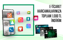 TEB Ticari Kredi Kartı ile yapacağınız E-Ticaret Harcamalarınıza Toplam 1.000 TL İndirim!