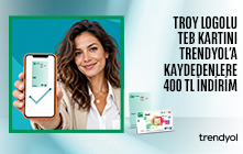 TROY Logolu TEB Kartını Trenyol'a Kaydedenlere 400 TL İndirim!