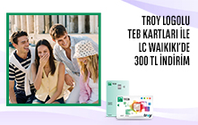 LC Waikiki'de TEB TROY kartınızla 3.000 TL'ye 300 TL İndirim Fırsatı