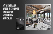 Arbor Ristorante Italiano'da %15 İndirim Ayrıcalığı