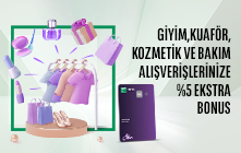 She Card’a Özel Giyim, Kuaför, Kozmetik ve Bakım Alışverişlerinize %5 Ekstra Bonus