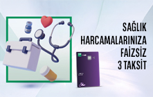 She Card'a Özel Sağlık Harcamalarınıza FAİZSİZ 3 TAKSİT!