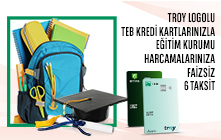 TROY Logolu TEB Kredi Kartlarınızla Eğitim Kurumları Harcamalarınıza Faizsiz 6 Taksit!