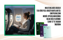 Mastercard Logolu TEB Kredi Kartları ile Enuygun.com Mobil Uygulamasında Uçak Biletlerinde 1.000 TL'ye Varan İndirim 