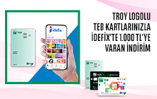 TROY Logolu TEB Kartlarınızla idefix'te 1.000 TL’ye varan İndirim!