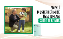 TEB'den Emekli Müşterilerine Özel 3000 TL ve üzeri harcamanıza toplam 3000 TL Bonus!