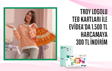 TROY Logolu TEB Kartları ile Evidea'da 1.500 TL Harcamaya 300 TL İndirim 