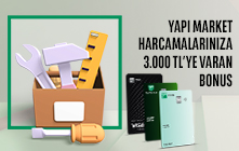 Yapı Market Harcamanıza 3.000 TL’ye Varan Bonus! 