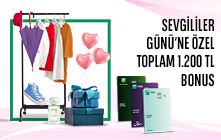 Giyim Alışverişlerinize Toplam 1.200 TL Bonus!