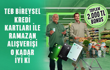 Ramazan'a Özel TEB'den Toplam 2.000 TL Bonus!