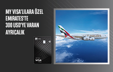 my Visa'lılara Özel Emirates'te 300 USD'ye Varan İndirim